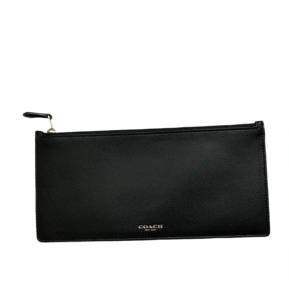 Coach black multifunctional zipper case